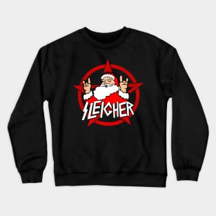 Santa goes Metal Santa Sleigher Funny Christmas for Metalheads Crewneck Sweatshirt